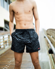 3AM CHECK SWIM SHORTS