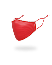 ADULT VERTICAL SHARK (RED) FORM-FITTING FACE MASK