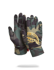 GOLD STENCIL CAMO GLOVES
