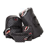 SHARKS IN PARIS (BLACK CHECKERED EDITION) TOILETRY AKA MONEY BAGS