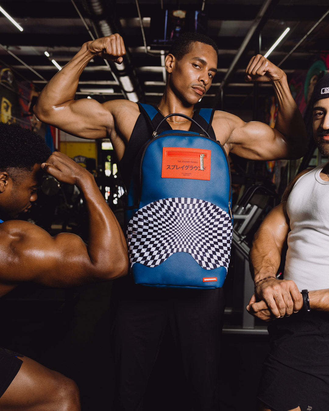 ICHIMATSU-MOYŌ WARP CHECK SHARK BACKPACK