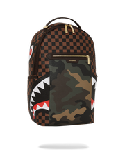 EXTERIOR GOLD ZIP POCKET SHARKS IN PARIS BACKPACK (DLXV)
