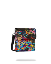SLICED AND DICED CAMO MESSENGER SLING BAG
