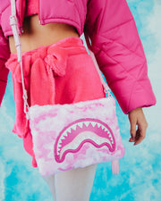FURRROCIOUS IN PINK CROSSOVER CLUTCH