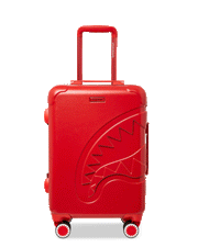 MOLDED SHARKITECTURE RED HARDSHELL CARRY-ON LUGGAGE