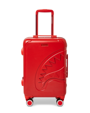MOLDED SHARKITECTURE RED HARDSHELL CARRY-ON LUGGAGE