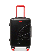 MOLDED SHARKITECTURE BLACK HARDSHELL CARRY-ON LUGGAGE