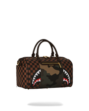 EXTERIOR GOLD ZIP POCKET SHARKS IN PARIS MINI DUFFLE