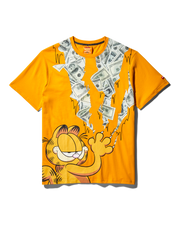 GARFIELD CAT STRATCH GRAPHIC T-SHIRT (ORANGE)