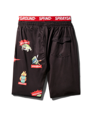 PATCH ALL-IN CORTO SWIM TRUNKS (BLACK)