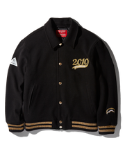 A.I.9 AFRICAN INTELLIGENCE GUILDED LEOPARD - SANDFLOWER COLLAB VARSITY JACKET