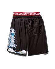 KIDS JAPAN WAVE SWIM TRUNKS (BLACK)