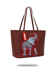 ZEBRA ELEPHANT RON ENGLISH COLLAB TOTE