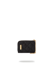 NOIR QUILT GOLD CHAIN SHARK WALLET