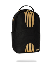 GOLD AND BLACK RACING STRIPES BACKPACK